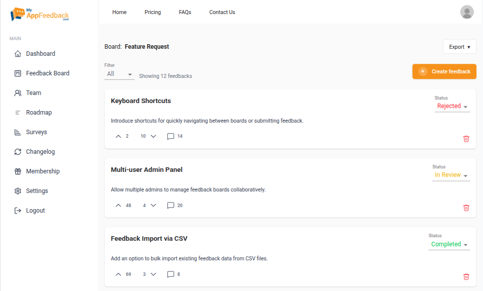 Dashboard view 3